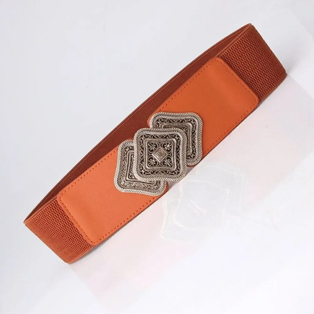 Ladies Brown Fun Fashionable Stretch Belt - 26.5 Inch